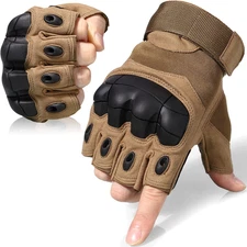 Fingerless Tactical Gloves – Motorcycle, Cycling, Hiking, Hunting Gear