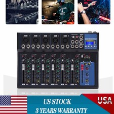 7-Channel Bluetooth Portable Audio Mixer USB DJ Sound Mixing Console Board