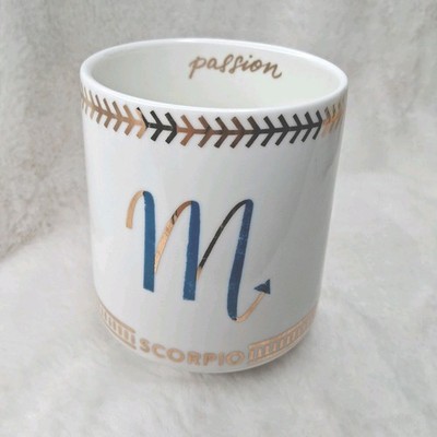Studio 9 Scorpio Mug Handleless ''Passion'' Gold Lettering 