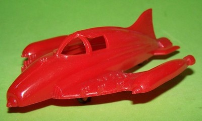 1950's PYRO SPACE SCOUT X-100 HARD PLASTIC RED SPACESHIP