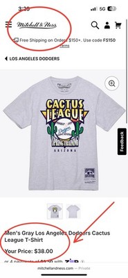 Men s Mitchell & Ness MLB SPRING TRAINING CACTUS size XL.