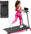 Walking Pad Treadmill with Handle Bar and Incline, 0.6-7.6MPH Electric under Des