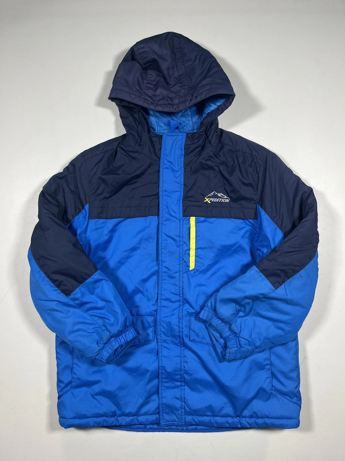 Mountain Xpedition Jacket Youth XL 14-16 Blue Hooded Winter Coat Snow Puffer