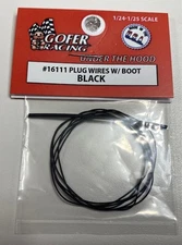 Gofer Racing 1/24  1/25 16111 Black Plug Wires w/boot