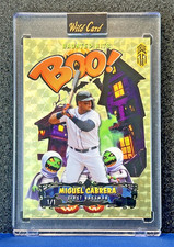 2025 Wild Card Haunted Hits Miguel Cabrera #f8HHTBO-MC Gold Vinyl / Boo True 1/1
