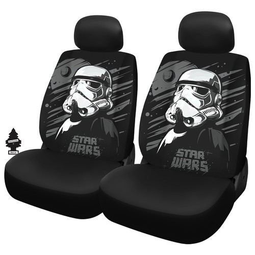 New Design Star Wars Stormtrooper Black Cloth Car Seat Covers Set For Audi - Picture 1 of 9