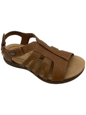 Clarks Collection Leather Back- Strap Sandal April Belle Tan
