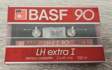 BASF 90 LH Extra I LH-E I Blank Audio Stereo Cassette 90 Minute Brand New Sealed