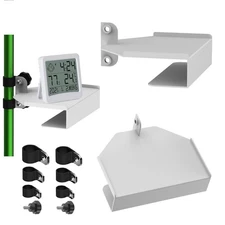 LAYOND 2 Pack Metal Grow Tent Corner Shelf, Super Sturdy 14.5cm, White 