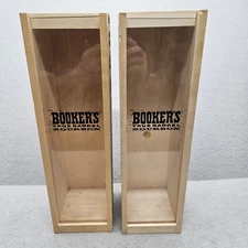 2 Booker's True Barrel Bourban Whiskey Woodv Box Empty BAR DECOR.