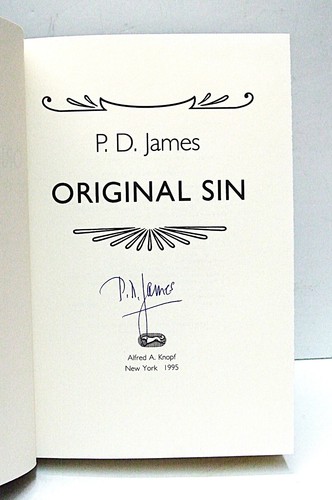 Original Sin by P. D. James (1995, Hardcover) 1st Printing Like New-Autographed - Picture 3 of 4