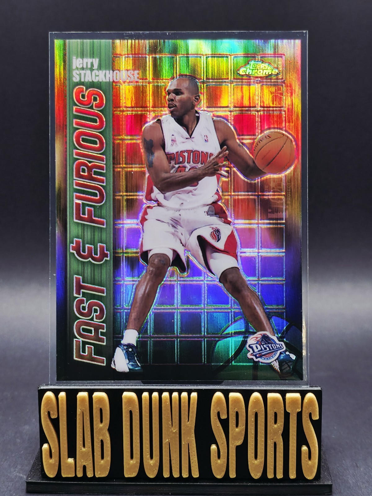 2002 Topps Chrome Fast And Furious Refractor Jerry Stackhouse