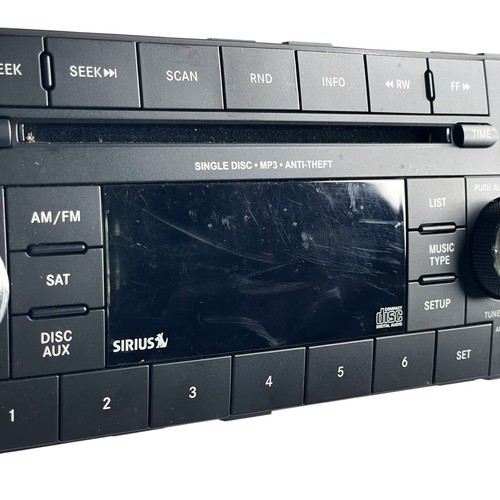Unidad principal de radio Chrysler OEM P68252823AC Sirius MP3 AUX CD AM/FM sin probar - Imagen 10 de 10