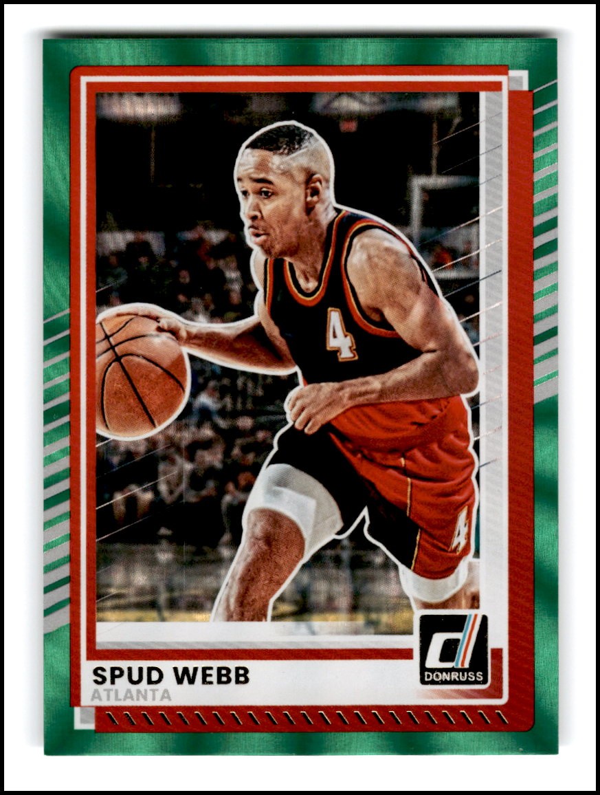 2025-26 Donruss #145 Holo Green Laser Spud Webb - Atlanta Hawks