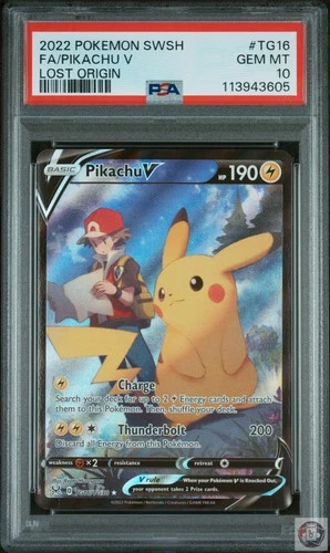 Pikachu V TG16/TG30 Lost Origin Pokemon PSA 10