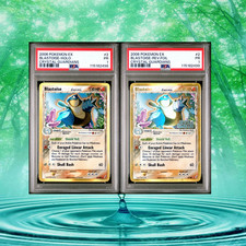 PSA 1 Pokemon Ex Crystal Guardians #2 Blastoise Holo & Reverse Sequential Set