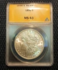 1898 Morgan Silver Dollar $1 ANACS Certified MS63 Choice Brilliant Uncirculated