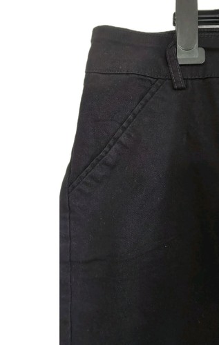 Lee Shorts Trousers Women's Size M Natural F Black Cotton Kneelength Zip Pocket - Picture 2 of 9