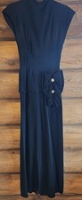 Vintage Black Sleeveless long Evening Gown Size 6