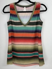 Roper Serape Tank Top Aztec Southwest sz M Western Rodeo Cowgirl