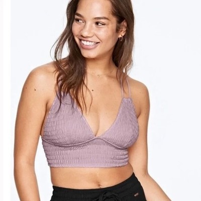 PINK Victoria s Secret Smocked Triangle Bralette Size M
