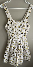 Urban Outfitters Cooperative Dress Sz 2 Cream Yellow/Black Leopard Print Cotton