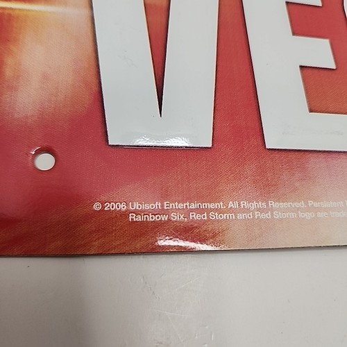 Rare Tom Clancy's Rainbow Six Vegas Metal Plate Shield Ubisoft 2006 - Imagen 5 de 5