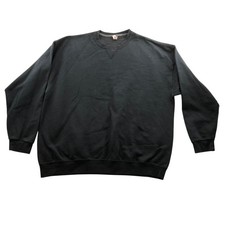 Fruit Of The Loom Men Sweatshirt Size Crewneck Long Sleeve Pullover Black Casual