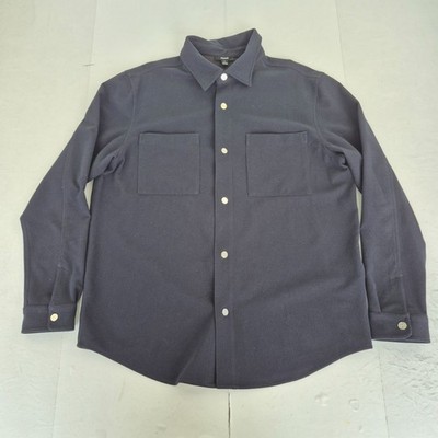 Reiss Überhemd mittelblau Herren Kragen Langarm Knopfleiste Jacke