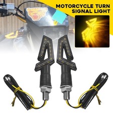 2X Universal Durable Motorcycle Led Turn Signal Indicator Blinker Amber Lights H