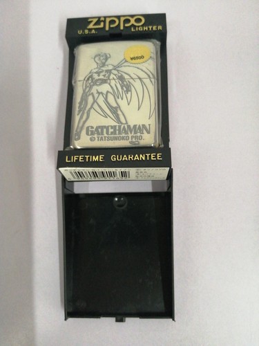 Vintage Zippo 1995 GATCHAMAN Ken the Eagle Landscape Silver Color Oil Lighter