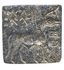 Indus Valley Seal,lapis stone Seal Stamp Depicting Zebu Bull With Inscript