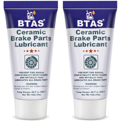 Brake Anti Seize&Squeal Synthetic Ceramic Grease 1 oz 2 Pcs,Caliper Pad Pin P