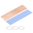 Copper Heatsink 75x22x0.5mm with Thermal Pad and Rubber Ring for M.2 SSD 1 Set
