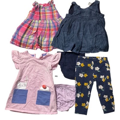 Baby Gap | Cat & Jack Bundle Clothes Baby Girl 12M-18M Blue Purple Dresses Pants