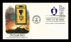 US COVER PURPLE HEART 200TH ANNIVERSARY POSTAL STATIONERY FDC FLEETWOOD