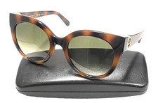 SALVATORE FERRAGAMO SF1031S 2402 Brown Plastic Tortoise Round Women's Sunglasses