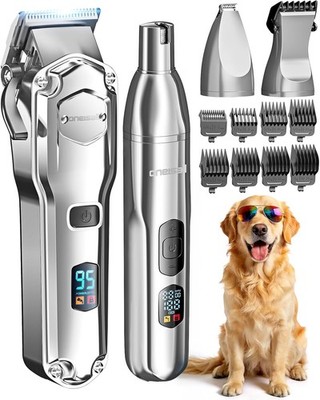 oneisall 4 in 1 Hundeschermaschine dickes/dichtes Fell, Leise Profi