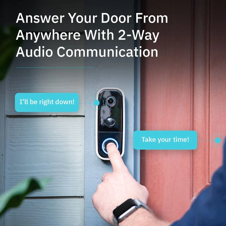 Wireless Video Doorbell Cam & Chime - All-in-One Weatherproof Wi-Fi Connected... - Image 3 of 4