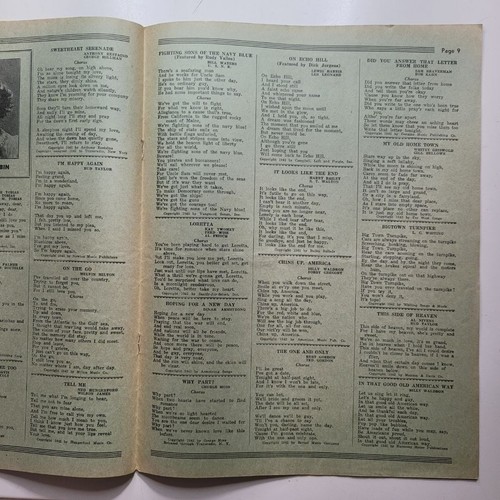 Song Master Magazine November 1942 Lyrics Guide Musicians Stars Billboard Hits - Picture 4 of 8
