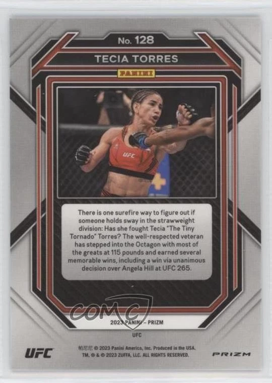 2023 Panini Prizm UFC Blue Wave Prizm Tecia Torres #128 - Image 2 of 2
