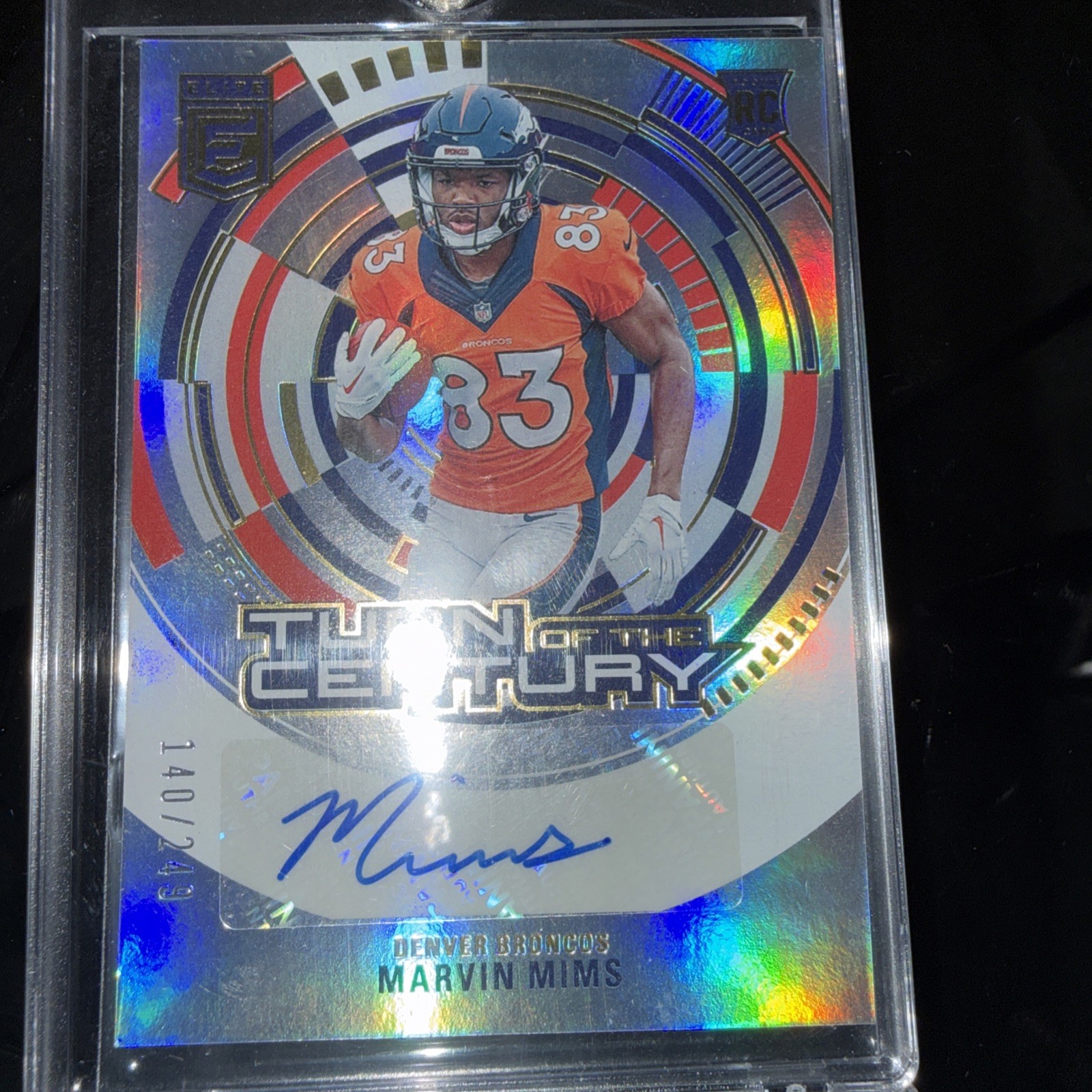 2023 Donruss Elite Marvin Mims /249 Rookie Turn Of The Century AUTO RC #TC-MMI