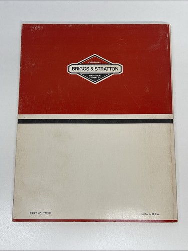 Briggs & Stratton Service- und Reparaturanleitung Werkstatthandbuch - Bild 2 von 9