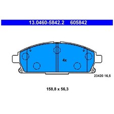 Satz Bremsbeläge Bremsklötze vorne für Nissan X-Trail 1 T30 | 445768