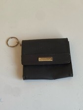 Liz Claiborne Black Small Change Accessory Keychain Purse Faux Leather NWT 4inch