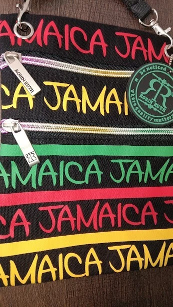 Robin Ruth RR JAMAICA Bolso de Pasaporte Bandolera Doble Cremallera Bolsa de Viaje Rastafar Foto 2 de 4
