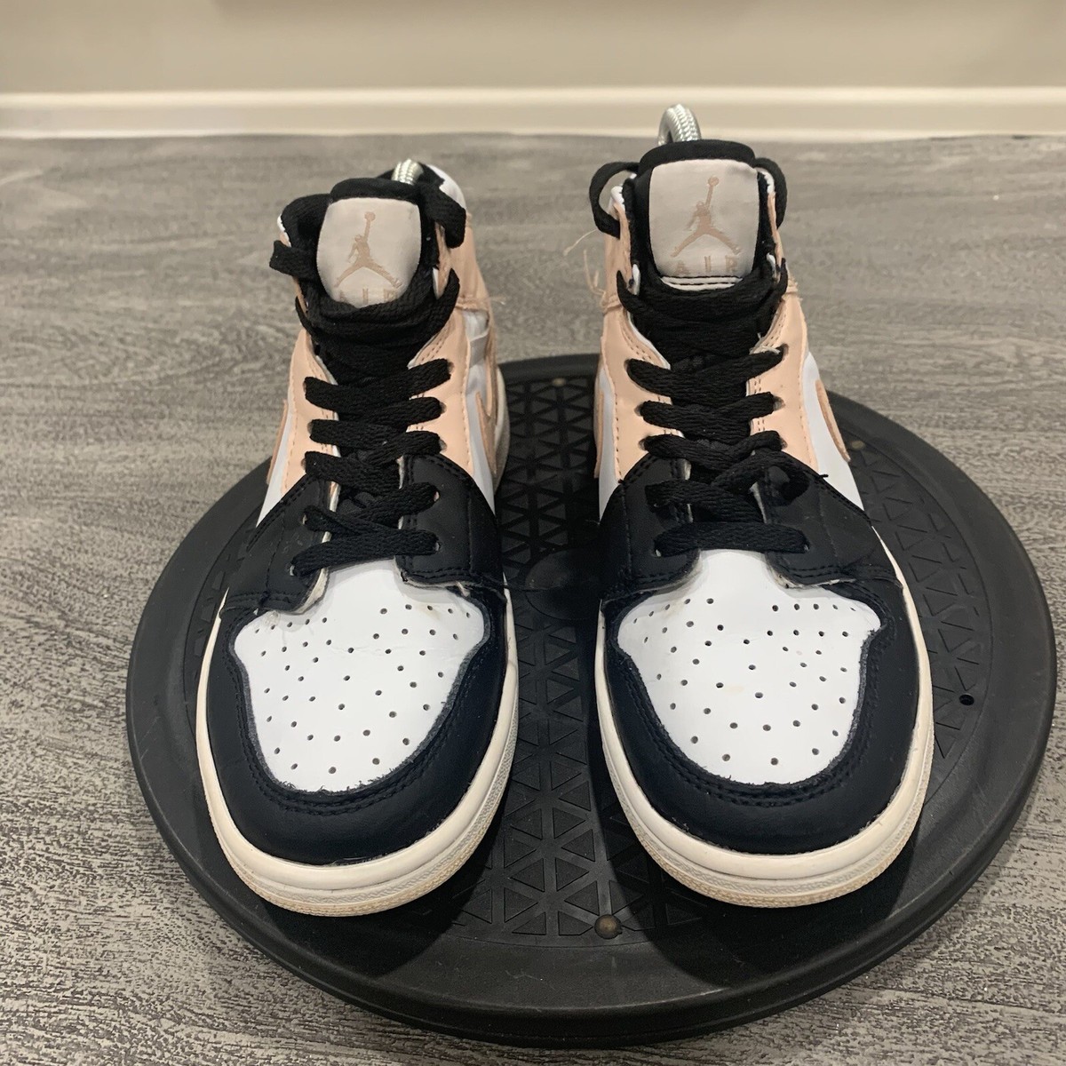 jordan 1 mid crimson tint on feet