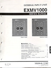 Yamaha EXMV1000 External Input Unit Original Service Manual / Schematics Book.