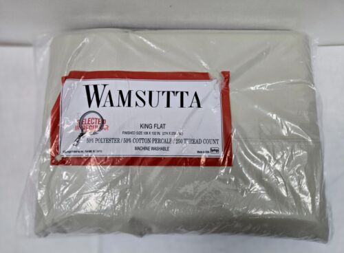 Wamsutta King flaches Laken Pastell hellgrün 250 Fadenzahl Baumwolle Perkal Irr - Bild 2 von 8
