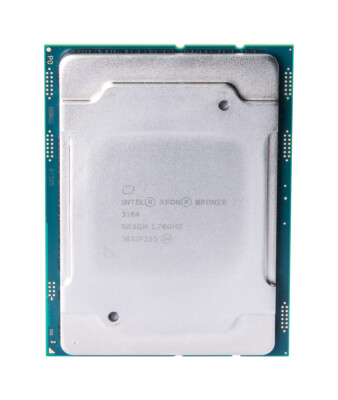 Intel Xeon Bronze 3104 Six Core CPU 1.70GHz, 8.25MB Cache, Socket 3647 - SR3GM